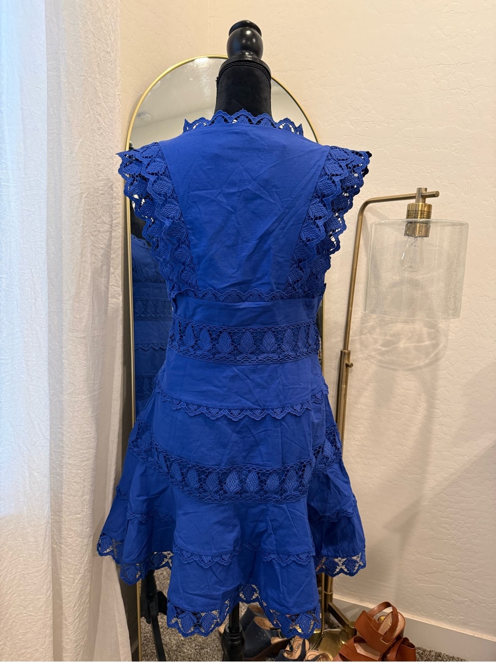 Endless Rose Royal Blue Lace Tiered Mini Dress - Picture 3 of 6
